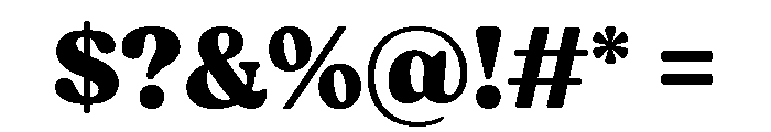 Fields Extra Bold Font OTHER CHARS