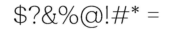 Fields Extra Light Font OTHER CHARS