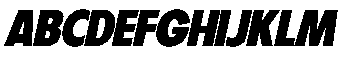 Fifties Bold Italic Font UPPERCASE