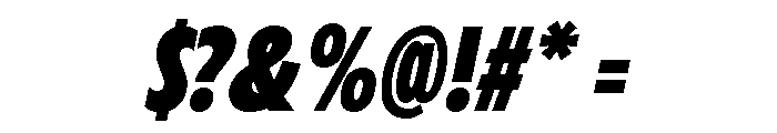Fifties Condensed Bold Italic Font OTHER CHARS