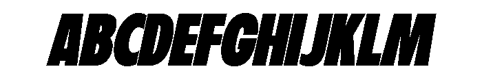 Fifties Condensed Bold Italic Font UPPERCASE