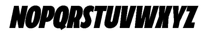 Fifties Condensed Bold Italic Font UPPERCASE