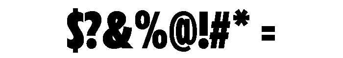 Fifties Condensed Bold Font OTHER CHARS
