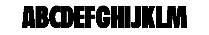 Fifties Condensed Bold Font UPPERCASE