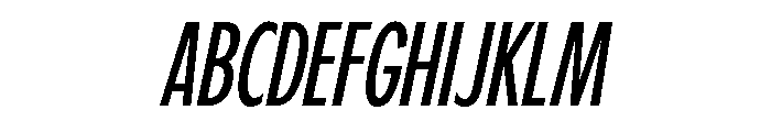 Fifties Condensed Light Italic Font UPPERCASE