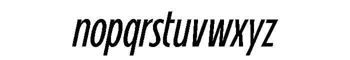 Fifties Condensed Light Italic Font LOWERCASE