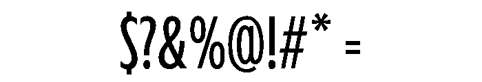 Fifties Condensed Light Font OTHER CHARS