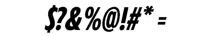 Fifties Condensed Medium Italic Font OTHER CHARS