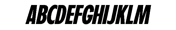 Fifties Condensed Medium Italic Font UPPERCASE