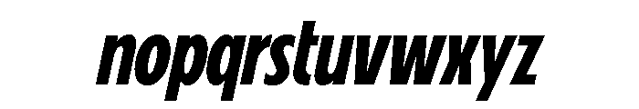 Fifties Condensed Medium Italic Font LOWERCASE