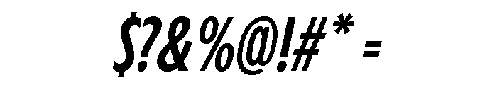 Fifties Condensed Regular Italic Font OTHER CHARS