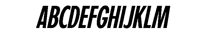 Fifties Condensed Regular Italic Font UPPERCASE