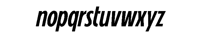 Fifties Condensed Regular Italic Font LOWERCASE