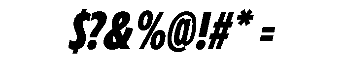 Fifties Condensed Semi Bold Italic Font OTHER CHARS