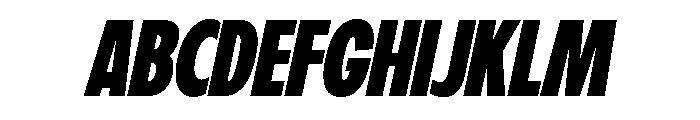 Fifties Condensed Semi Bold Italic Font UPPERCASE