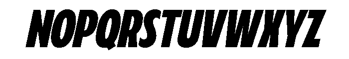 Fifties Condensed Semi Bold Italic Font UPPERCASE