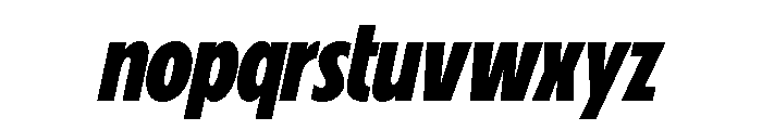 Fifties Condensed Semi Bold Italic Font LOWERCASE