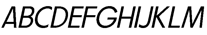 Fifties Expanded Light Italic Font UPPERCASE