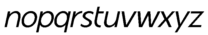 Fifties Expanded Light Italic Font LOWERCASE