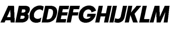 Fifties Expanded Semi Bold Italic Font UPPERCASE