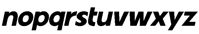 Fifties Expanded Semi Bold Italic Font LOWERCASE