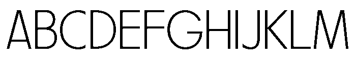 Fifties Expanded Thin Font UPPERCASE