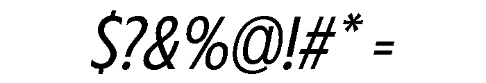 Fifties Light Italic Font OTHER CHARS