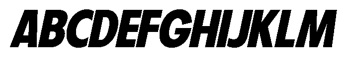 Fifties Semi Bold Italic Font UPPERCASE