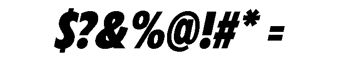 Fifties Semi Condensed Bold Italic Font OTHER CHARS