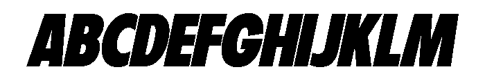 Fifties Semi Condensed Bold Italic Font UPPERCASE