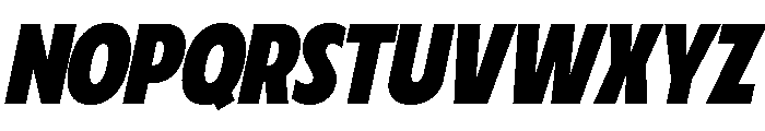 Fifties Semi Condensed Bold Italic Font UPPERCASE
