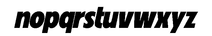 Fifties Semi Condensed Bold Italic Font LOWERCASE