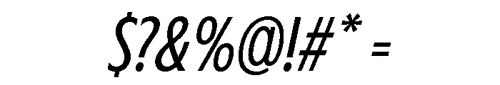 Fifties Semi Condensed Light Italic Font OTHER CHARS