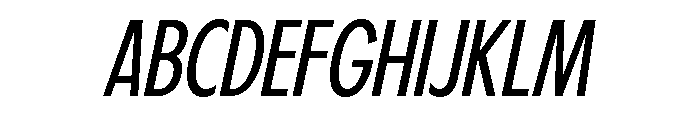 Fifties Semi Condensed Light Italic Font UPPERCASE
