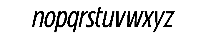 Fifties Semi Condensed Light Italic Font LOWERCASE