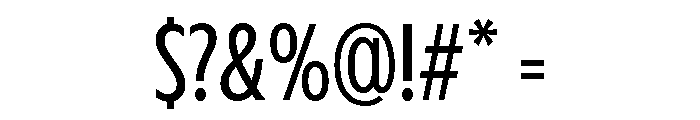 Fifties Semi Condensed Light Font OTHER CHARS