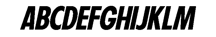 Fifties Semi Condensed Medium Italic Font UPPERCASE