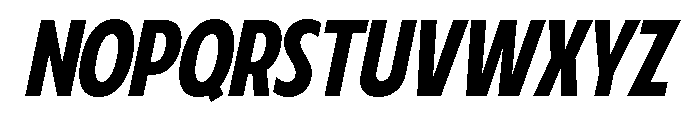 Fifties Semi Condensed Medium Italic Font UPPERCASE