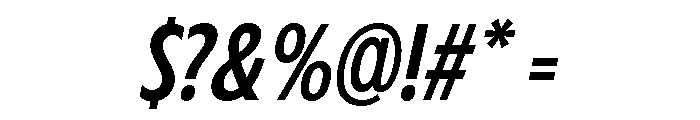 Fifties Semi Condensed Regular Italic Font OTHER CHARS