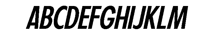 Fifties Semi Condensed Regular Italic Font UPPERCASE