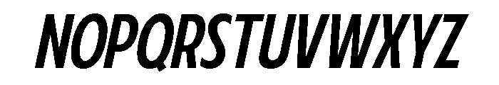 Fifties Semi Condensed Regular Italic Font UPPERCASE