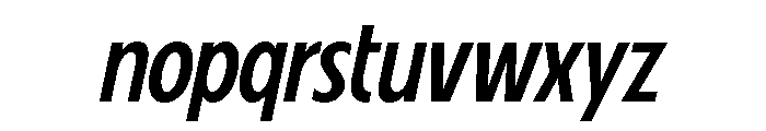 Fifties Semi Condensed Regular Italic Font LOWERCASE