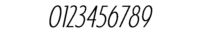 Fifties Semi Condensed Thin Italic Font OTHER CHARS