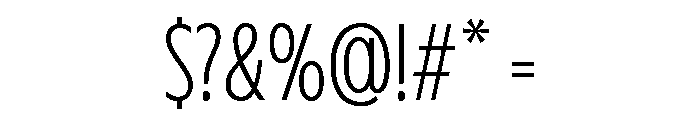 Fifties Semi Condensed Thin Font OTHER CHARS