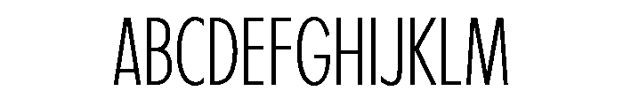 Fifties Semi Condensed Thin Font UPPERCASE