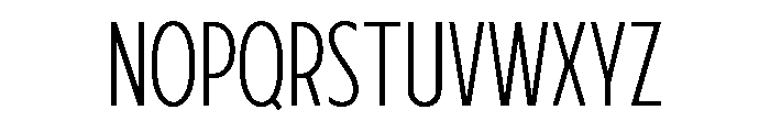 Fifties Semi Condensed Thin Font UPPERCASE
