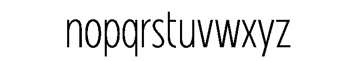 Fifties Semi Condensed Thin Font LOWERCASE