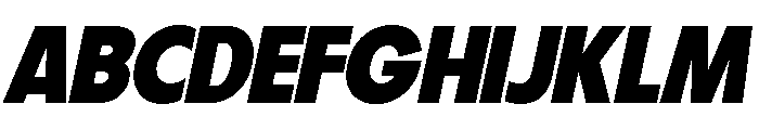 Fifties Semi Expanded Bold Italic Font UPPERCASE