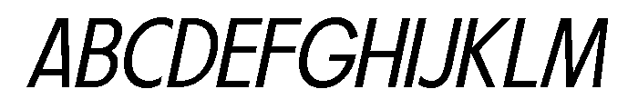 Fifties Semi Expanded Light Italic Font UPPERCASE