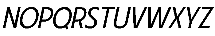 Fifties Semi Expanded Light Italic Font UPPERCASE
